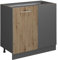 Vicco Armario de Esquina R-Line, Roble Artesanal/Antracita, 86 cm, ET Roble