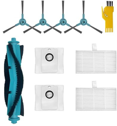 aotengou Recambios para Conga 2499 Ultra Home Advanced Conga 2499 Ultra X-Treme Robot Aspirador 9 Paquetes 1 Cepillo Principal, 2 Filtros, 4 Cepillos Laterales, 2 Bolsas