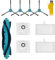 aotengou Recambios para Conga 2499 Ultra Home Advanced Conga 2499 Ultra X-Treme Robot Aspirador 9 Paquetes 1 Cepillo Principal, 2 Filtros, 4 Cepillos Laterales, 2 Bolsas