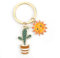 FRULX Personalised Keychain,Stainless Steel Spring Summer Cartoon Cactus Plant Pot Sun Keyring Accessories,Perfect Teacher Gifts for Women,Teacher Retirement Gifts,Cute Keychain for Friends, Sisters