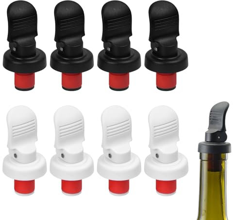 Dokeno 10 PCS Tapones de Botella, Tapón para Botellas con Palanca, Tapón de Botella Vino Reutilizable, 7 x 3.2cm Tapa Botellas de Vino Tapones Universal para Champán Cerveza Bebidas