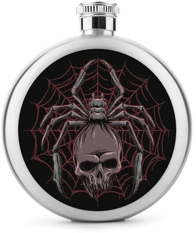 Edelstahl Flachmann Totenkopf Whiskeyflasche Schnapsflasche Hip Flask Für Whiskey Rum Wodka 9x9cm