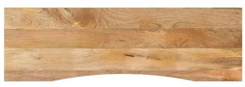 vidaXL Schreibtischplatte, Bürotischplatte mit Aussparung, Tischplatte für Schreibtisch Esstisch, Ersatztischplatte Holzplatte, 160x50x2,5cm Massivholz Mango