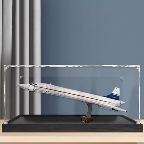Acryl-Vitrine, kompatibel mit Lego 10318 Concorde Vitrine Kit, staubdichte transparente Vitrine, Aufbewahrungsbox (nur Vitrine) (2 mm)