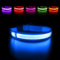 Leuchthalsband Hund, Hundehalsband Leuchtend Aufladbar, LED Halsband für Hunde Leuchtband Einstellbar Wasserdicht mit 3 Lichtmodi Sicherheit für Kleine Mittlere Große Hunde, Blau S