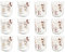 H&h set 12 bicchieri mickey minnie the blogger cl35