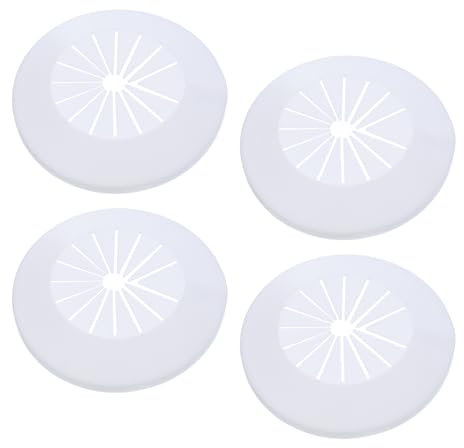 PATIKIL Rohrabdeckung Rohrmanschette Dekoration für 0,55-1,77 (14-45mm), 4 Stück Flansch Wasserrohr PP Kunststoff Armaturen-Abdeckung Rosetten für Heizkörperrohre Wandrohrrohr, Weiß