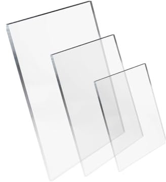 Premium Solid Clear Polycarbonate Double Sided UV Protected Sheets (3mm)(610mm X 650mm), Impact-Resistant, Glass Replacement, Ideal for Greenhouse Roofing, Shed Windows and Outdoor Canopies