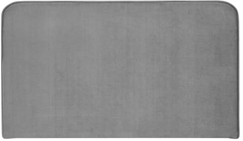 IDIMEX Kopfteil Celia gepolstert mit Wandbefestigung Grau - Bettkopfteil 120 cm, Headboard perfekt für Boxspringbetten, gepostert weicher Sroffbezug, samt, runde Ecken