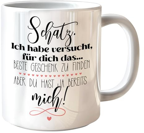 Tasse Schatz Beste Geschenk Valentinstag Liebe Kaffeetasse Geschenkidee Jahrestag für ihn und sie