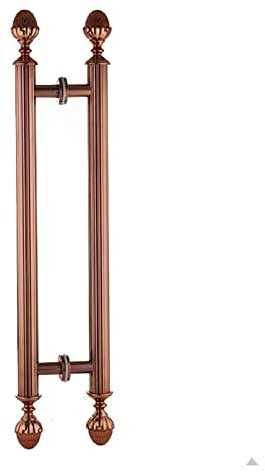 Door pull handle Barn Door Pull Handle, H Shape Round Entry Door Handle Double Side Mounted, Modern Pull Door Handle for Office Hotel Kitchen Home, Interior Exterior Front Door Handles(Rose Gold,100cm