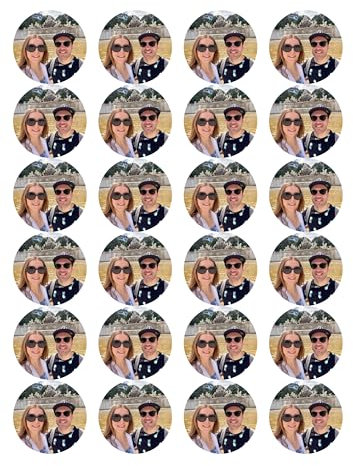 PRECUT Edible Personalised MULTI PHOTO Premium Wafer Rice Fondant Paper Cupcake Cocktail Drink Topper 2 SIZE OPTIONS 3.8cm, 4.5cm