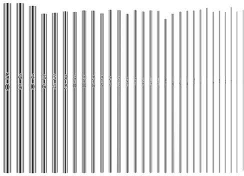 30 Size Mandrels Stainless Steel Ring Mandrel Mandrel Dowels | Jewelry Making Kit Wire Wrap Rings Tools for Forming Rings, Soft Soldering, Electoforming Jewelry, Making Jump Ring
