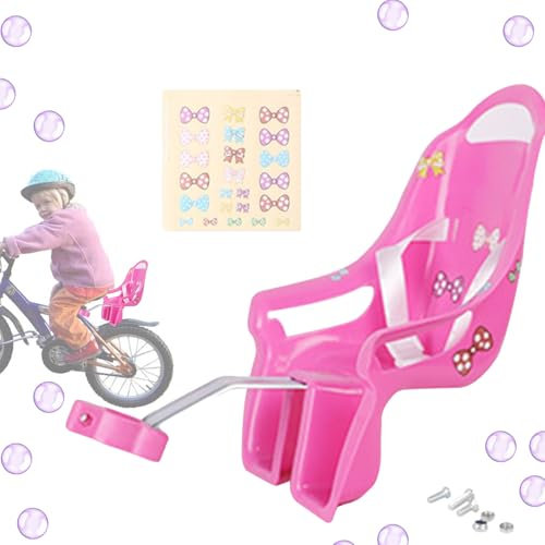 Seggiolino Per Bambole Per Biciclette, Seggiolino Decorativo Per Bambole Con Adesivi, A-ccessori Per Biciclette Per Bambine D-iy, Portabici Per Bambole, Attacco Per Biciclette Per Bambine, Rosa