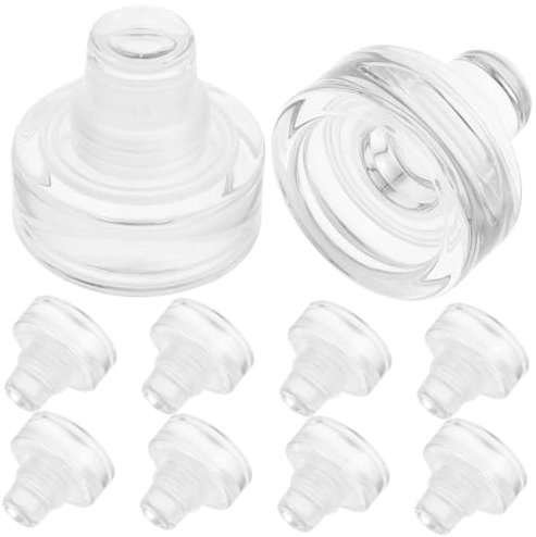 OUNONA 10pezzi Tappi per Bottiglia di Vino Forma in Vetro Riutilizzabili Tappi Ermetici per Conservare Vino e Birra Freschi in Casa Bar e Ristorante