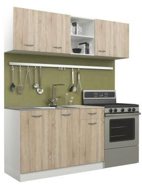 haaus Zona de cocina Kara, roble Sonoma/blanco, L 180 cm