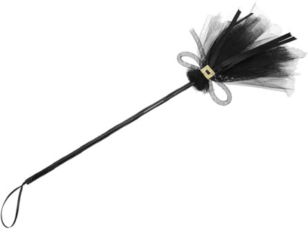 Zerodeko Escoba de Bruja Decorativa para Halloween Accesorio de Cosplay Práctico y Ligero para Fiestas y Disfraces