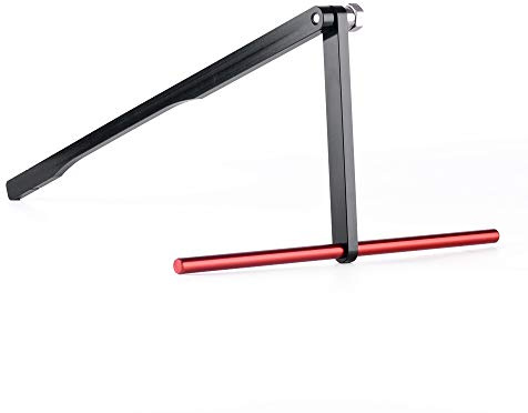 MOTO4U Universal Clip On Handlebar Alignment Tool - Adjustable CNC Motorcycle Tool for Aftermarket Handlebars, Lightweight Anodized Aluminum, Collapsible for Easy Storage