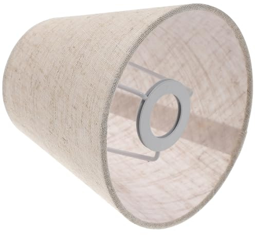 UKCOCO Abat-jours en Tissu et Fer, Couvercle de Lampe E14, Léger et Robuste, pour Lampe de Table ou Chambre, Effet Décoratif