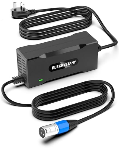 24V 4A Lithium Battery Charger for Electric Wheelchairs, 3-Pin XLR, Compatible with Pride Jazzy 614/1103 Ultra/Select 6, Go-Go ES2, Drive Medical, Rascal, Lakematic, Shoprider, Golden Tech Scooters