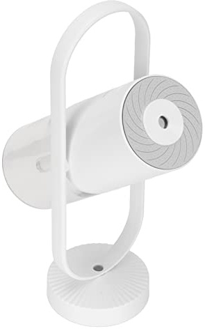 SIXRUN Tragbarer -Luftbefeuchter, 360° Drehbar, Luftbefeuchter mit Kühlem Nebel, für Schlafzimmer, Babyzimmer, Reisen, mit Farbigem LED-Licht Zur Entspannung, ABS+PP, 1 Set, Heimbüro (WHITE)