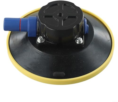 SMZhomeone 6 Inch Vacuum Suction Cup Hand Pump Glass Lifter Heavy Duty Aluminum Base with M8 Thread for Smooth Surfaces in Auto Repair, Construction, Marine Use