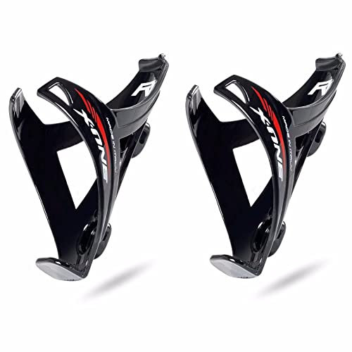 Portaborraccia bici Raceone mod.X1-One Glossy nero lucido. Poliamide rinforzata, garantisce prestazioni e affidabilità