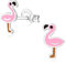 Laimons Mädchen Kids Kinder-Ohrstecker Ohrringe Kinderschmuck Flamingo Vogel Tier Süß Rosa Braun 6 X 8mm aus Sterling Silber 925