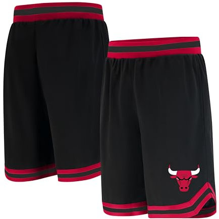 Ultra Game Men's Active Knit Training NBA Herren Woven Team Logo Poly Mesh Basketball Shorts, Schwarz, Medium