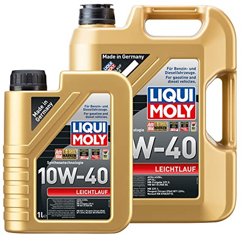 LIQUI MOLY Motoröl Leichtlauf 10W-40 5 Liter & 1 Liter | 6 Liter Motoröl Set