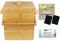 Wooden Bamboo Kitchen Compost Caddy Bin–Food Waste Recycling (4Litre) & 50 x 6L Bags & 1 Pack Filters