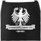 MoonWorks® Grill-Schürze für Männer mit Spruch Bundesgrillminister Baumwoll-Schürze Küchenschürze Kochschürze Grillen Barbecue BBQ Fleisch Sommer schwarz unisize