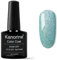 KANORINE Gel Polish Soak-Off UV/LED Gel Nail Polish Light Green glitter Color Coat Gel Nail Varnish Nail Art TYPE 10ml
