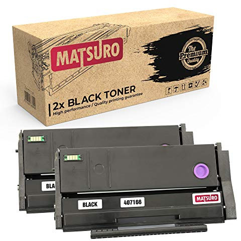 Matsuro Original | Kompatibel Tonerkartusche Ersatz für RICOH 407166 (2 SCHWARZ)
