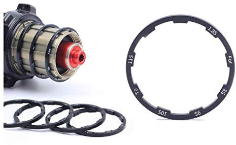 Juscycling Distanzscheibe für Schwungrad, Kassette, MTB, Rennrad, Fahrradnabe 7/8/9/10/11S, verschiedene Größen von 1/1,5/2/1,85/2,18/2,35 mm (1 Stück von 1,85 mm)