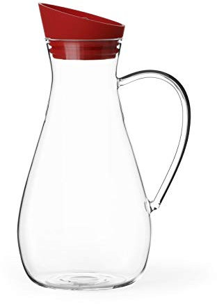 Viva Carafe, Verre, Transparent/Rouge, 11 ML X 25 mm X 11 mm