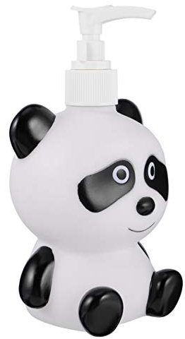 HEMOTON Bottiglie Dispenser di Sapone da 300 Ml Simpatiche Pompe Panda Bottiglie Vuote Ricaricabili per Bambini Sapone Liquido Shampoo Lozioni Dispenser Mani Bagno Cucina