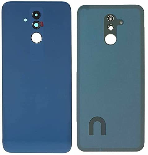 Compatible con Huawei Mate 20 Lite (SNE-LX1 SNE-L21 SNE-AL00) - Repuesto de tapa trasera trasera trasera trasera con adhesivo de doble cara + lente de cámara (azul)