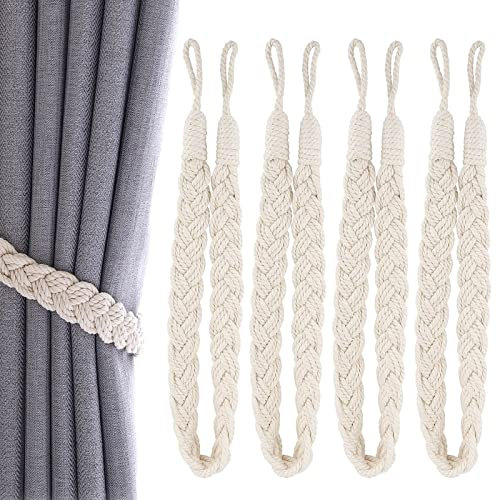 Zliger 4 Piezas Cortina Atados de Hebillas Cortina Abrazaderas Hebilla De Cortina Cuerda Cortina Atados De Cortina Clips para Cortinas de Ventana Accesorios