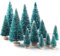 JYCAR 34PCS Miniature Pine Trees With Wood Base - Mini Christmas Sisal Trees for Crafting, Displaying and Decoration
