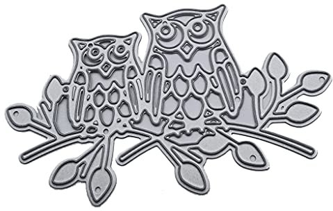 Yushu - Metall-Stanzformen mit Eulen-Motiv, für Bastelarbeiten, Scrapbooking, Album, Papierkarten, Schablone, für Bastelarbeiten, Sammelalben und Briefmarken, für Halloween-Dekoration.