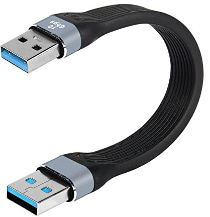 MEIRIYFA Cable USB 3.0 Macho a Macho 10 Gbps, Cable USB 3.0 Tipo A Macho a Macho Corto para Transferencia de Datos Compatible con Disco Duro, Laptop (Macho a Macho)