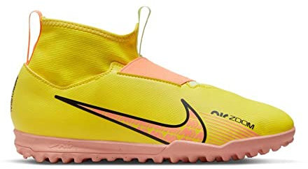 Nike Jr. Zoom Mercurial Superfly 9 Academy Tf Football Shoes, Yellow Strike/Sunset Glow-Volt Ice, 38 EU