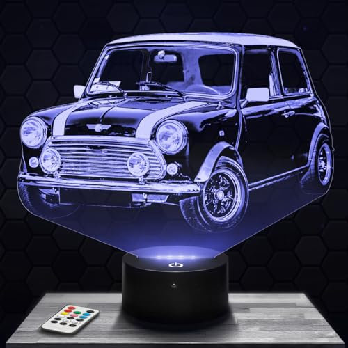 Nachttischlampe - Touch-Nachtlicht Auto Mini 3D-LED-Lampe Illusion, Geschenkidee Weihnachten Geburtstag Junge und Mädchen Nachttischlampe Kinder- oder Erwachsenenzimmer