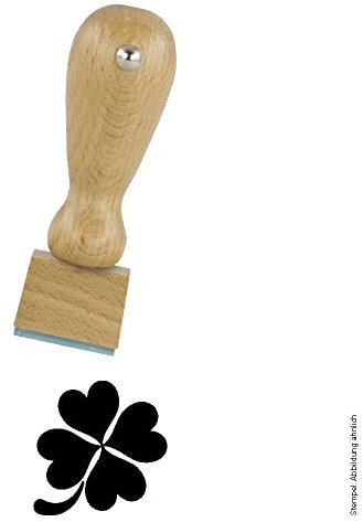 Holzstempel Kleeblatt Glück für Bonuskarten/Treuekarten/Pass Pässe Bonuskarten
