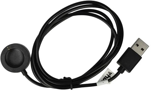 vhbw Câble USB Compatible avec Skagen Falster 2 smartwatch, Montre de Fitness - Station de Charge, Noir, magnétique, 100 cm