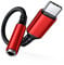 Highwings Adapter USB C auf Klinke, USB C auf 3.5mm Kopfhörer Adapter, Aux Adapter AudioKabel für iPhone16/15 Pro Max, Galaxy S25/S24/S23/S22, Hua-wei P40/P30/P20 Pro(Rot)