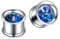 Gualiy 2 STK Tunnel 12mm Chirurgenstahl, Ohr Plug Flesh Tunnel mit Blau Windmühle Herren Plug Ohr
