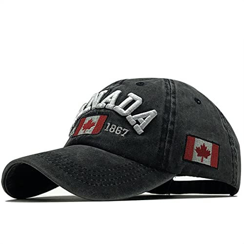 Unisex Baseball Kappe Basecap Vintage Stickerei Canada Baseball Hut Freizeit Cap Baseballmütze Hat Caps Mützen Kappe Sonnenhut Sportkappe für Damen Herren,GRÜN