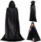 ZZRSYJ Halloween Umhang mit Kapuze, Schwarzer Umhang mit Kapuze Darth Vader Umhang Lange Umhang mit Kapuze, Halloween Schwarzer Cape für Weihnachten Halloween Vampir Kostüm Party